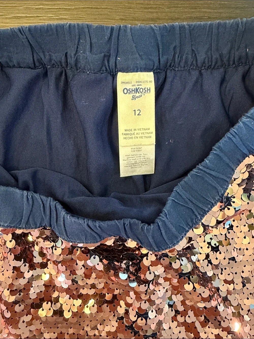 OshKosh B'gosh Rose-Gold Sequin Mini Skirt